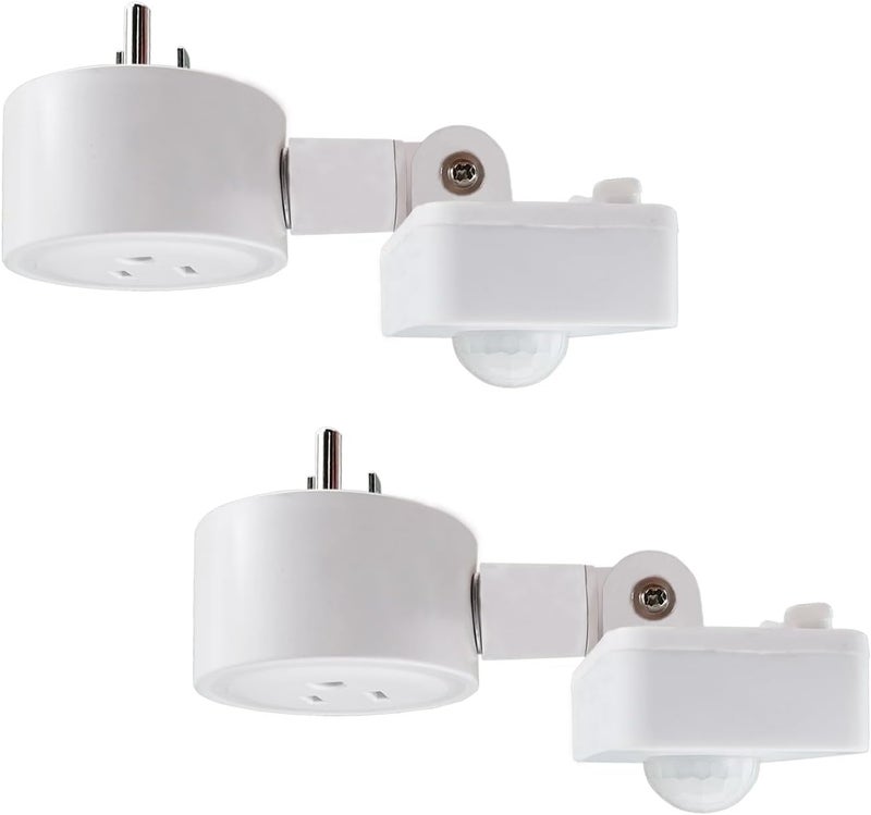 Taigeguang Motion Sensor Switch Indoor Plug in Motion Sensor Light Sockets Adjustable Motion Activated Detector Plug Outlet for Basement,Garage,Pantry (2 Pack) - Image 1